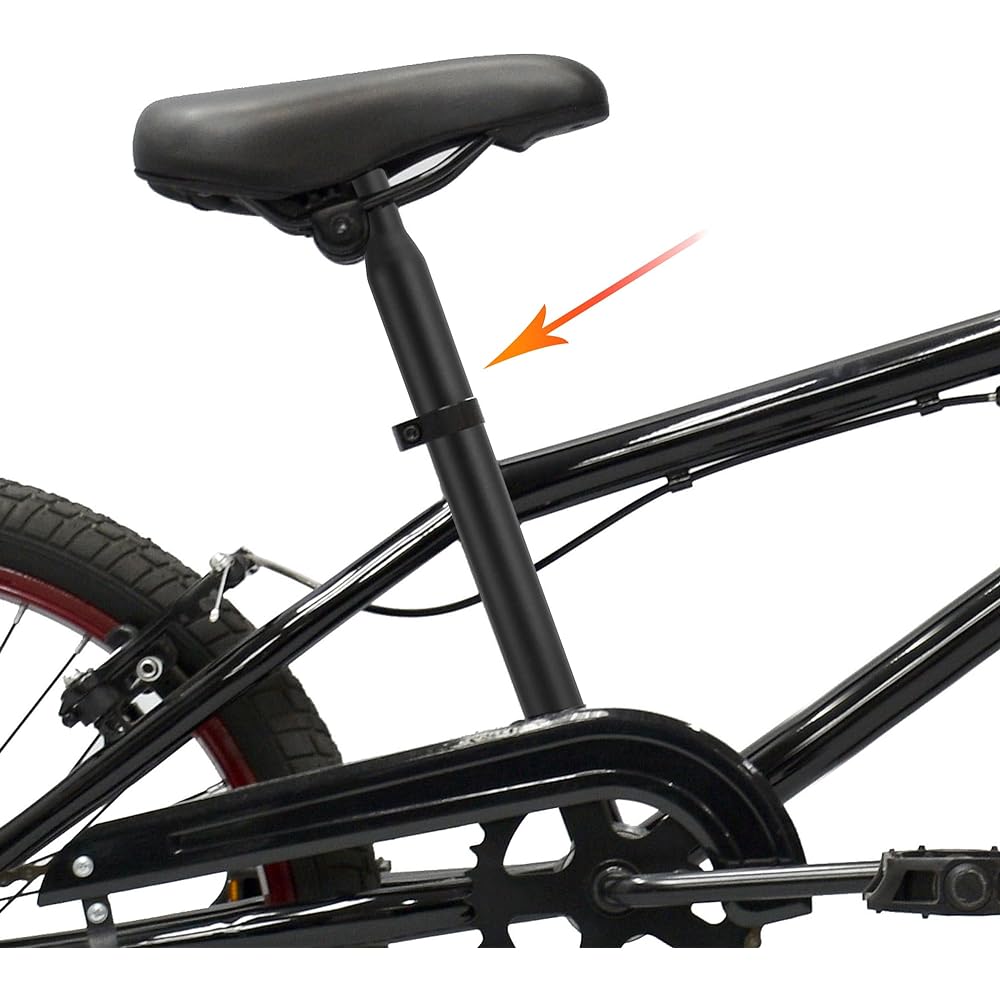 X AUTOHAUX Bicycle Saddle Post 28.6x400 mm Aluminum Alloy Universal Seat Tube No Scale Marks Black