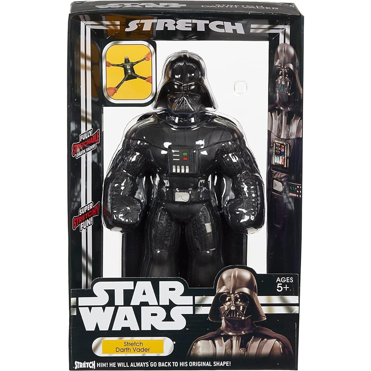 Stretch Armstrong Darth Vader 10" Action Figure - Black Helmet Series, Ages 5-8