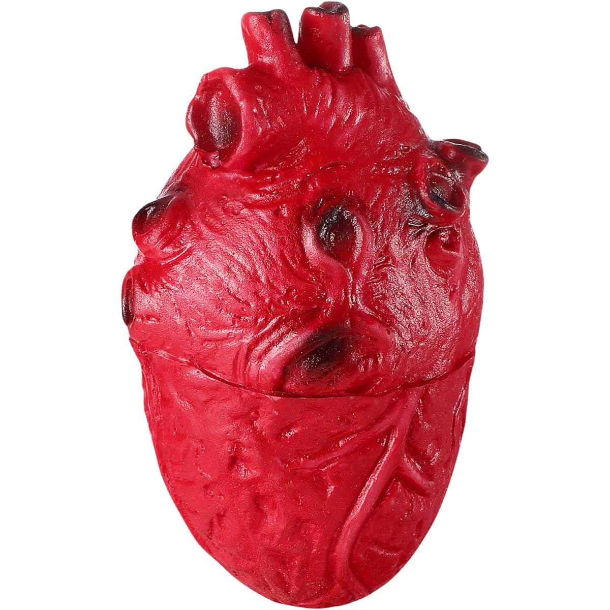 ABOOFAN Halloween Fake Heart Halloween Blood Props Simulation Heart Ornaments Scary Body Parts Real Human Heart Zombie Party Haunted House Decoration Halloween Props