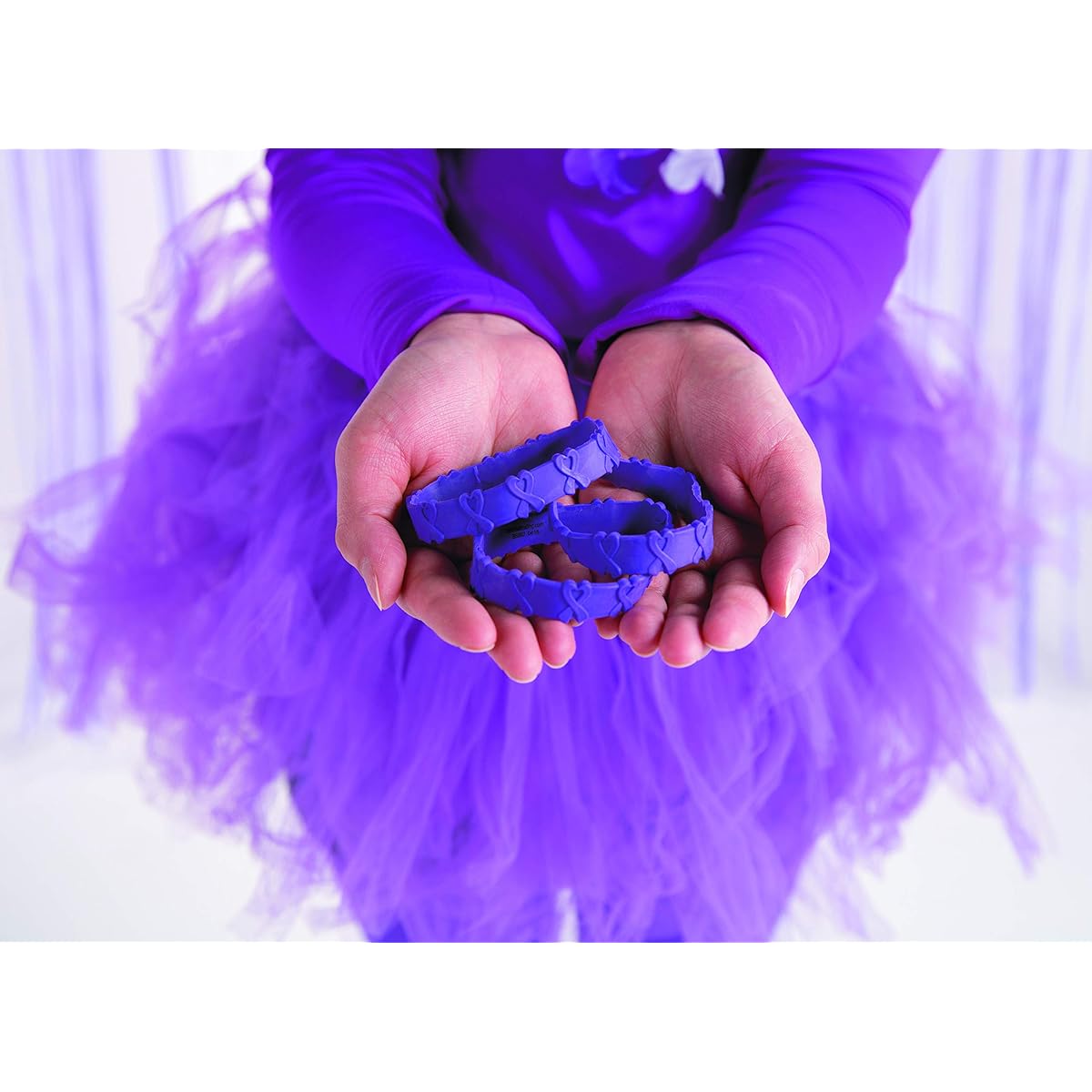 Purple Awareness Pop Out Bracelets (24 Pieces)