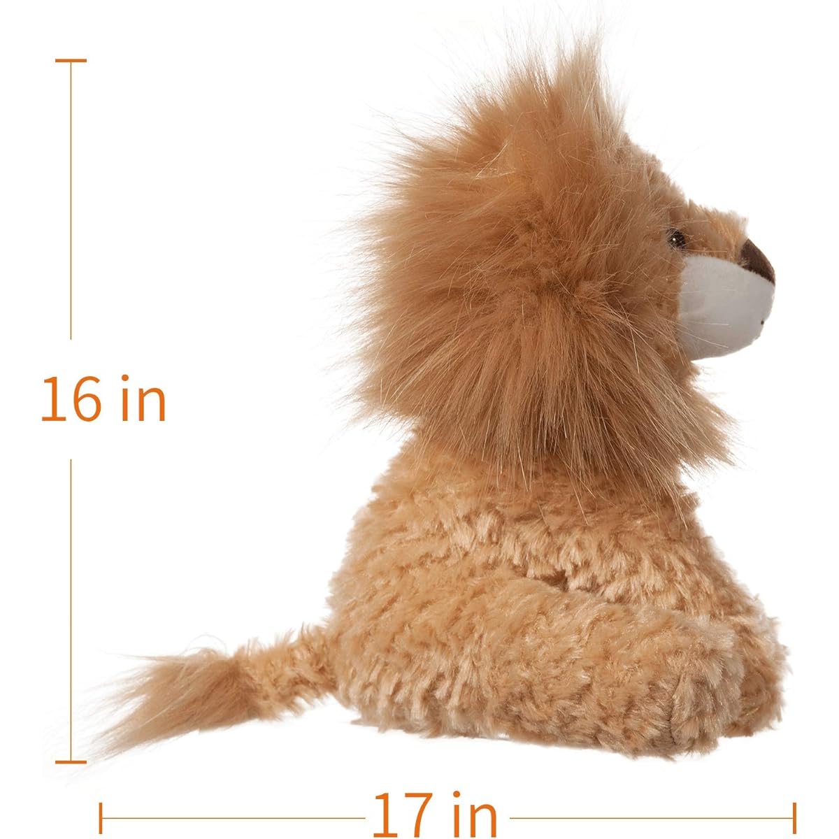 Apricot Lamb Toys Plush Toy Yellow Stuffed Lion Plush Soft Cuddly Great for Kids (Large, 16 Inch)