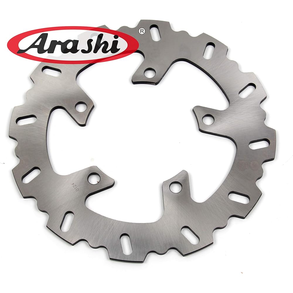 Arashi Rear Brake Disc Rotor Compatible with Yamaha FZ600 FZ6 FAZER 2004-2008 / FZ6 S2 2007-2008 / FZ600 FAZER S2 2007-2009 Motorcycle Replacement Accessories Silver