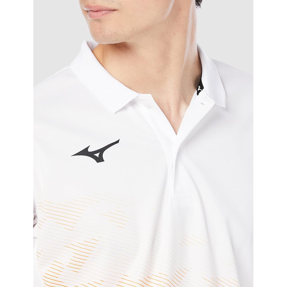 [Mizuno] Tennis Wear, Collared Game Shirt, Short Sleeve, Sweat Absorbent, Quick Drying 62JA1502