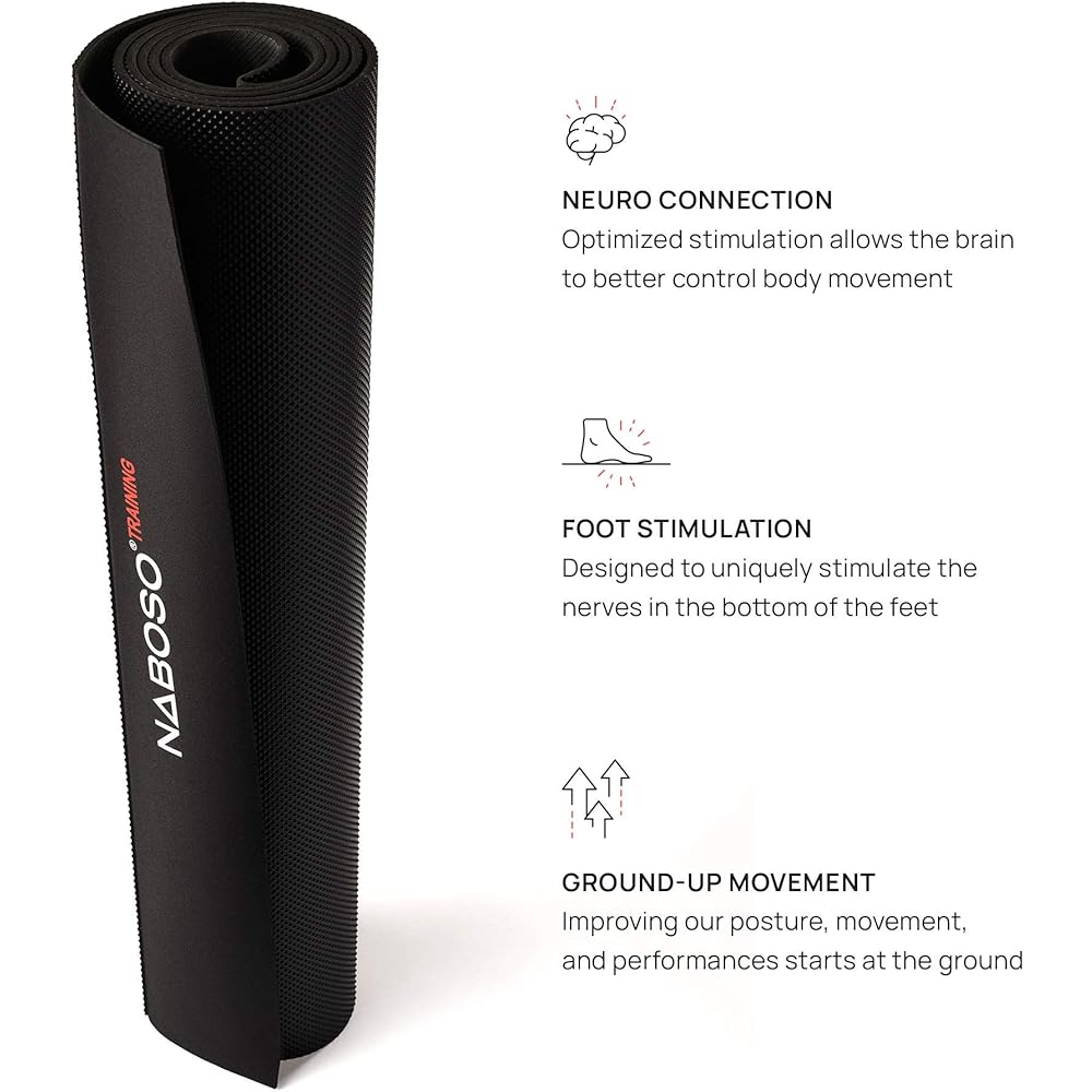 Naboso Barefoot Training Mat - Textured Home Gym Mat Stimulates Feet and Improves Foot Strength for Exercise & Rehabilitation