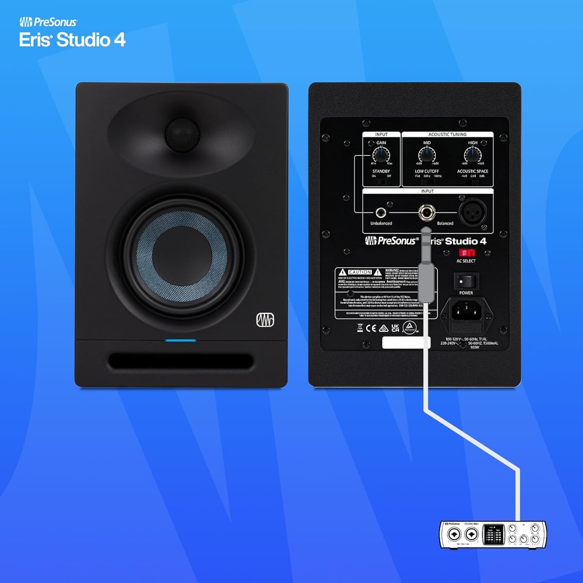 PreSonus/Eris Studio 4 2-way active studio monitor with EBM waveguide (1 piece)