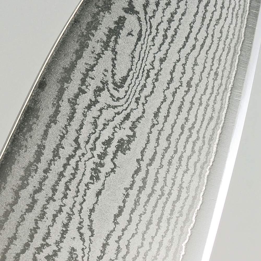 Shimomura Kougyou Made in Japan Unryu Bread Slicer Knife Damascus Steel 210mm VG - 10 33 Layers Cuts Fluffy Bread Cleanly UNR-06 Made in Niigata Tsubame-Sanjo