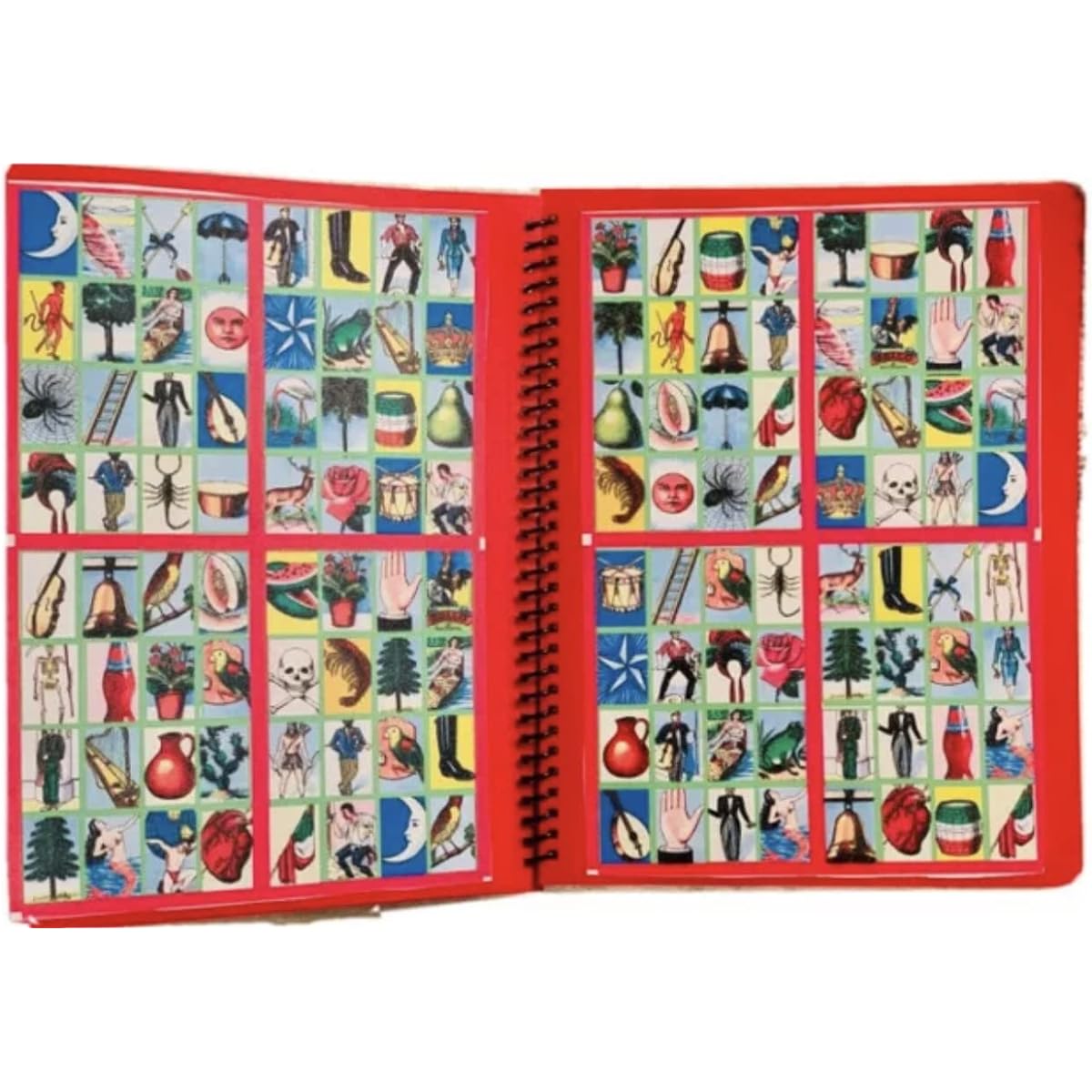 Border Merchant Spiral Bookboard Loteria Chalupa Bingo Mexican Toy Family Game 1 Piece