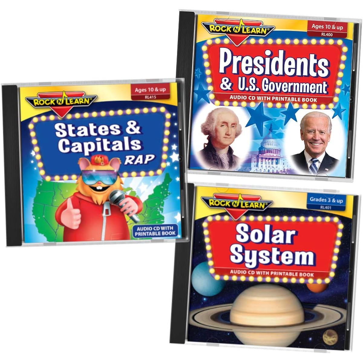 ROCK N LEARN Social Studies & Science Audio 3CD Set