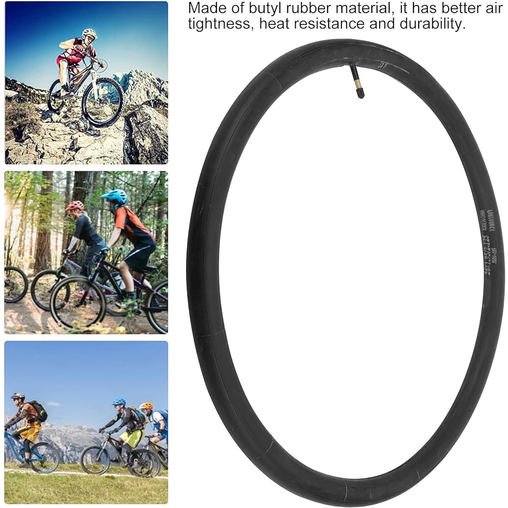Bicycle Inner Tube, 26x1.95‑2.125 Bike Inner Tube AV48mm Schrader Valve Butyl Rubber Inner Tube for Most Road Bikes and Mountain Bikes