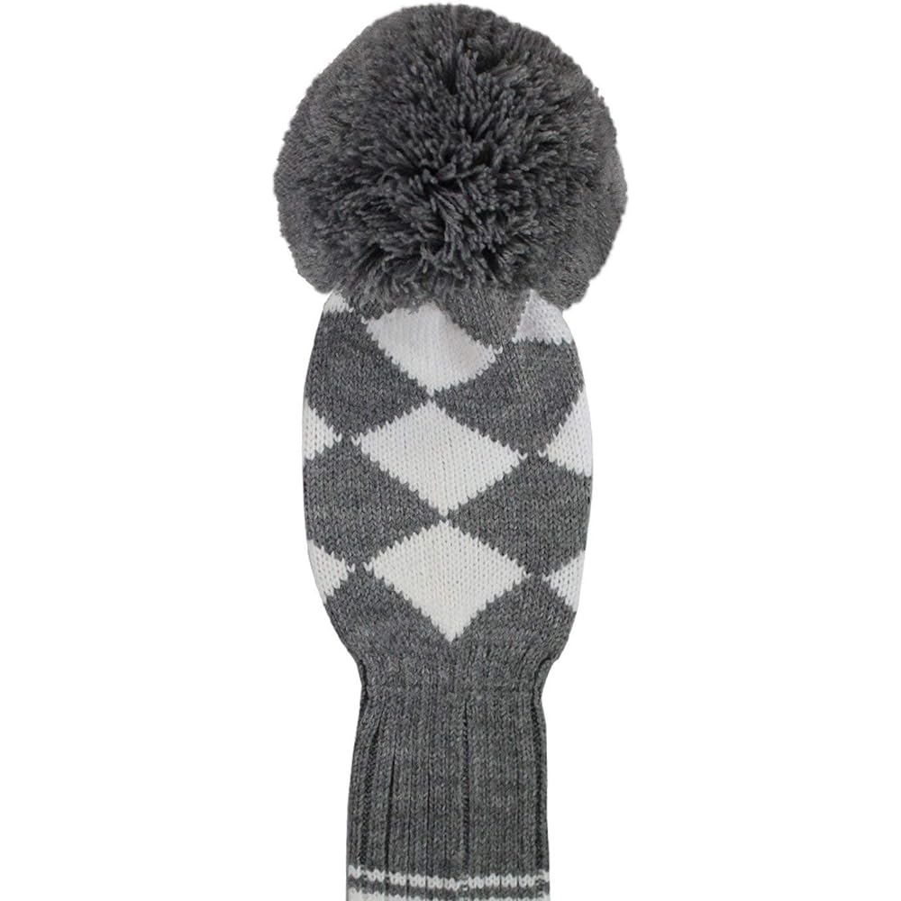Scott Edward Dark Color Knit Golf Club Head Cover Set of 4 for Driver Wood (460cc) Fairway Wood Hybrid (UT) for Men/Female Golfers