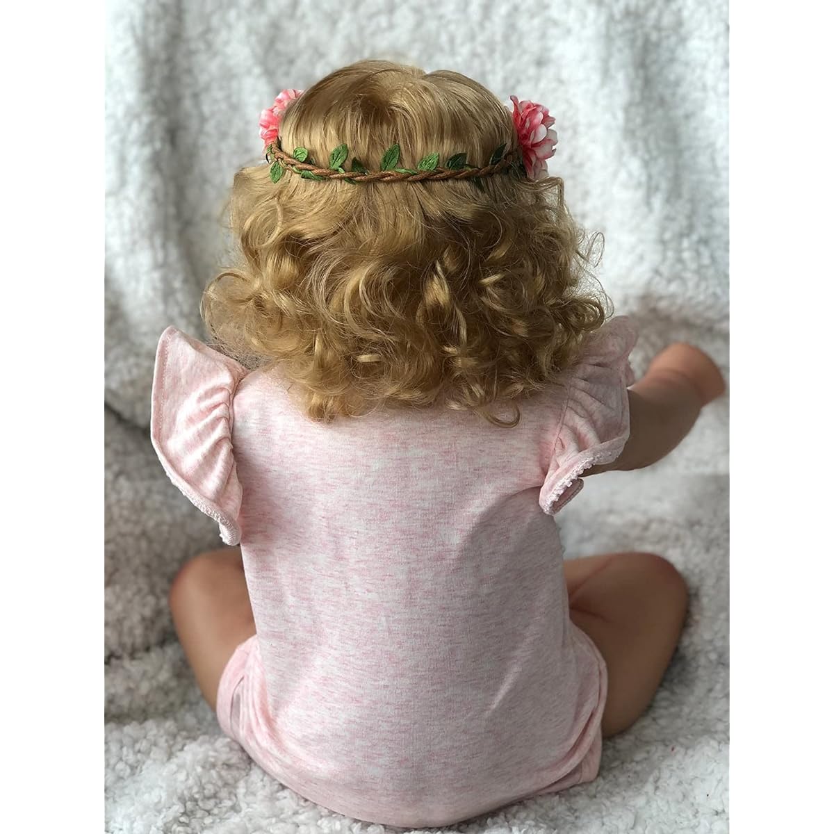 iCradle Lifelike Reborn Baby Doll Soft Silicone Handmade 24 Inch Reborn Doll Toddler Cute Smile Newborn Baby Best Gift