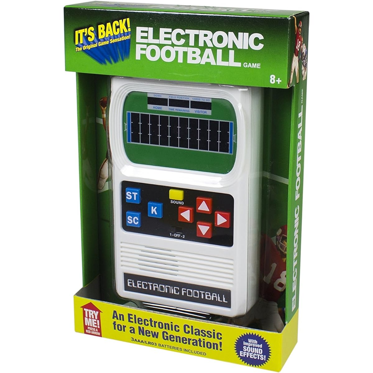 Electronic footballs in a variety of colors and styles.