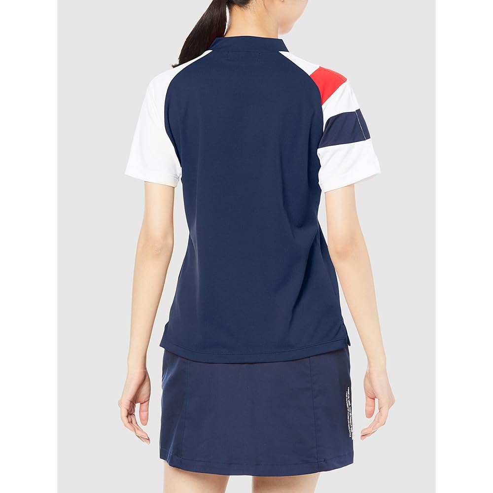 [Le Coq Sportif] 2023 Spring/Summer Model Short Sleeve Shirt Mock Neck Sweat Absorbent Quick Drying Stretch UPF15 Limited Distribution Special Order Toriko Golf Standard QGWVJA41NT Women's