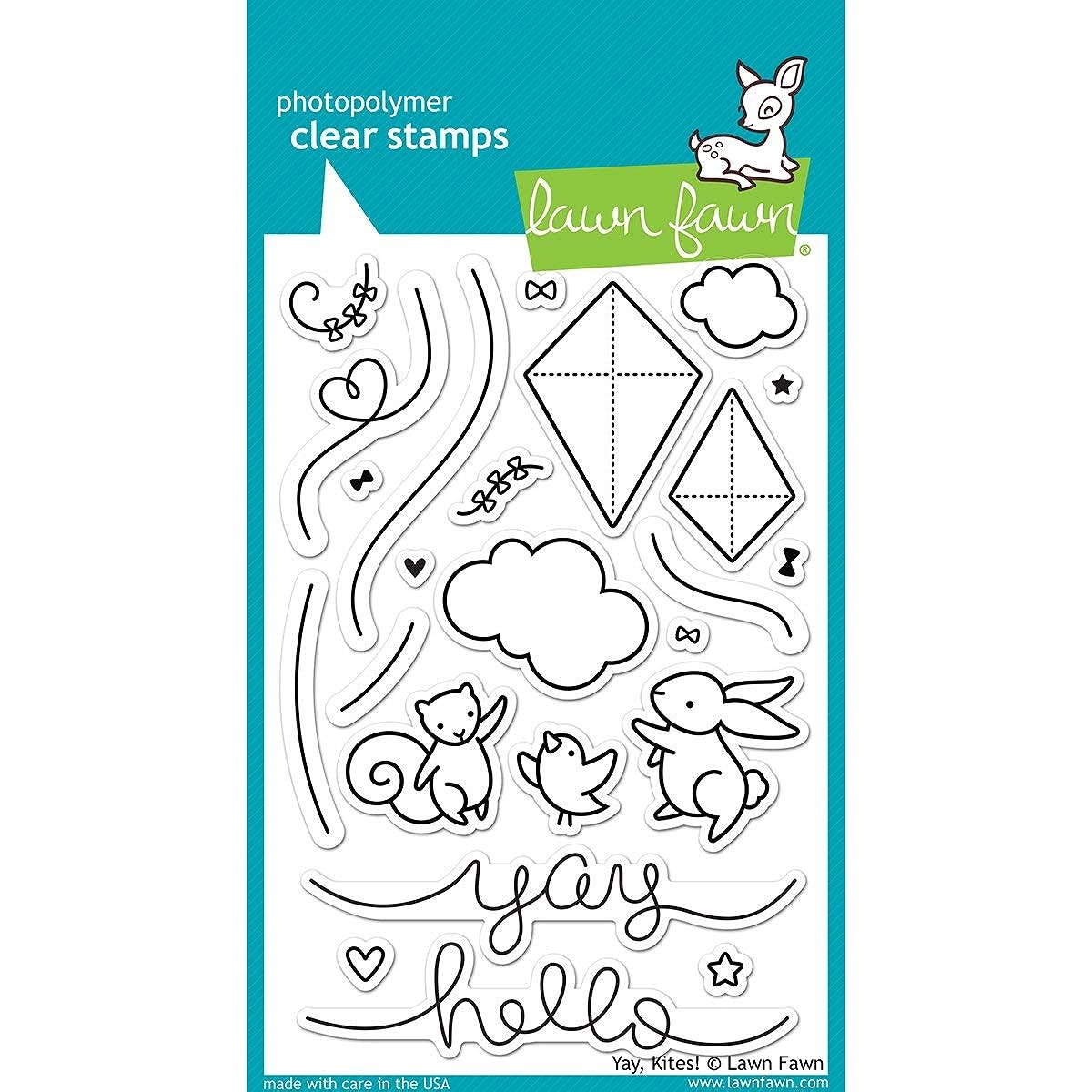 Lawn Fawn Clear Stamps - Yay, Kites! stamps by Ranger Ink