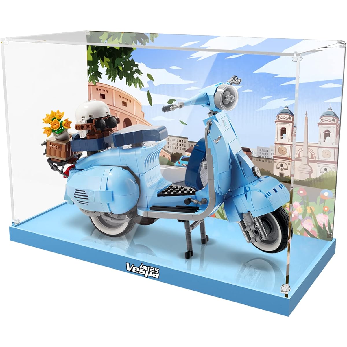 PIPART Acrylic Display Case for LEGO 10298 Vespa 125, Display Case Only, Lego Model Not Included