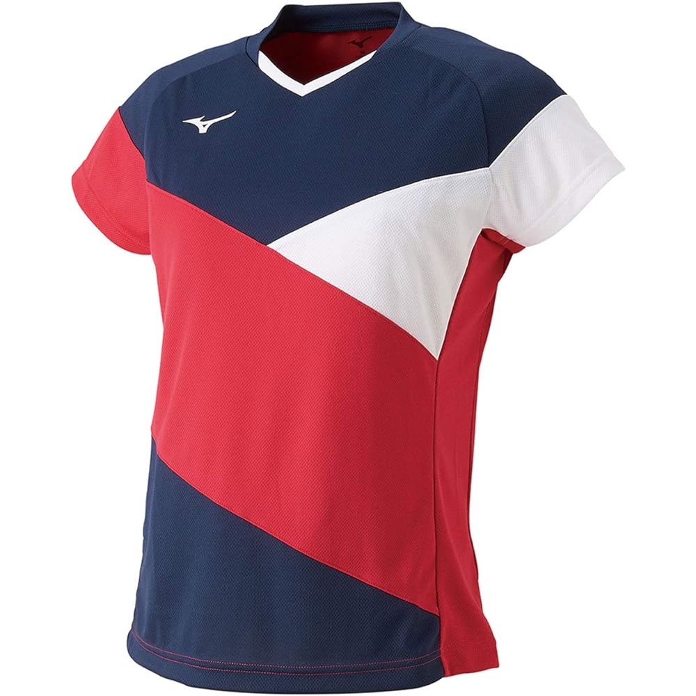 [Mizuno] Table Tennis Wear, Game Shirt, Short Sleeve, Standard, Dynamotion Fit, Sweat Absorption, JTTA Officially Approved, 82JA9204 Women's