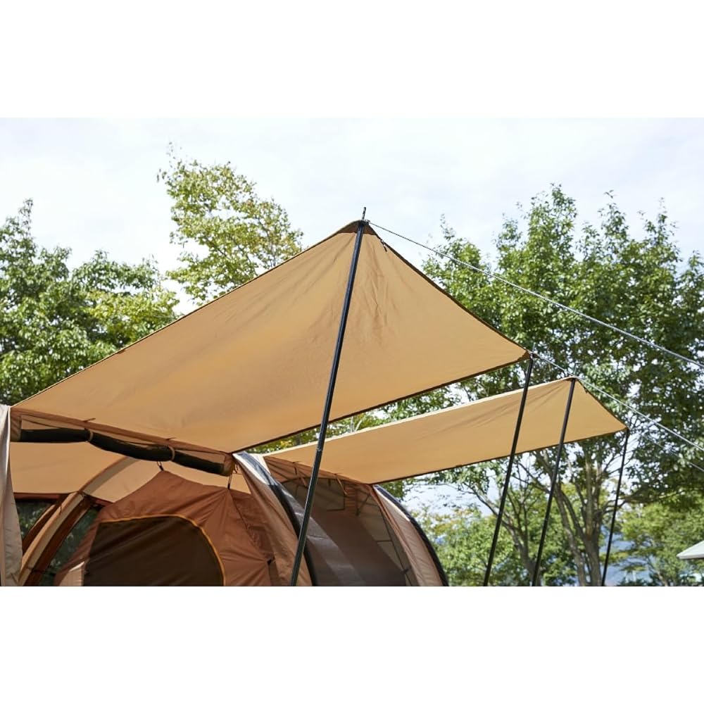 [Vision Peaks] Tunnel Tent for 2 to 3 People, Tres Arch 2 Room Tent VP160101J01 Sand C, Approx. 500 x 250 x 180 (H)cm, Includes Skirt, 1 Inner Tent, Storage Bag Included