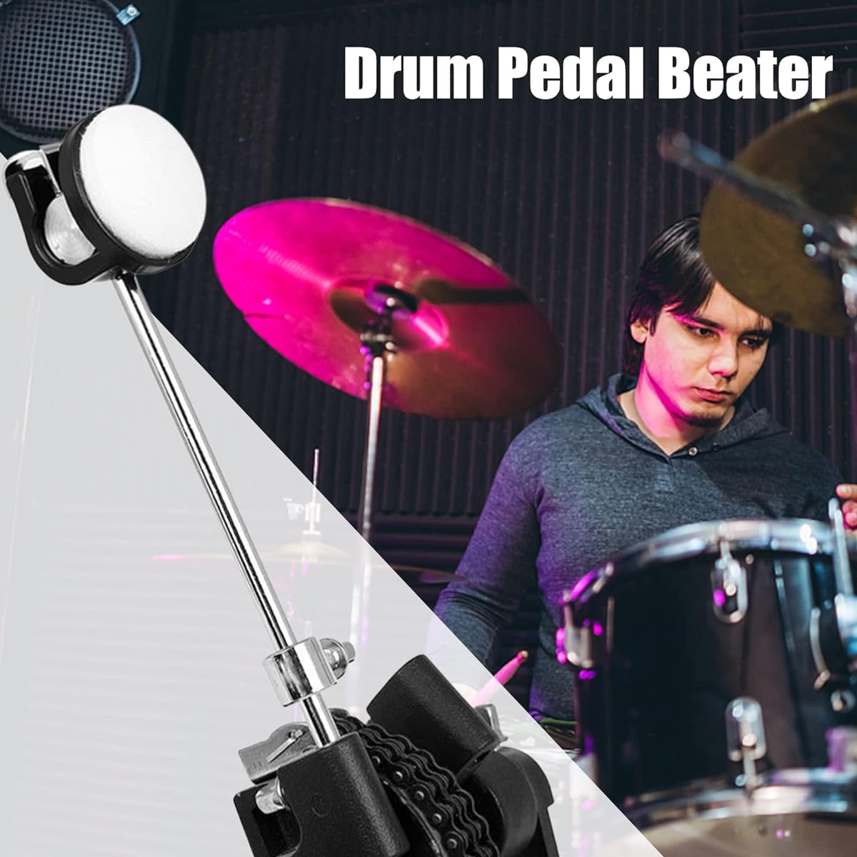 10 Pcs Bass Drum Beaters | Felt Bass Drum Mallets Resistant to Impact - Felt Pedal Hammer Kick Drum Beaters, Percussion Parts Resistant to Impact inuse