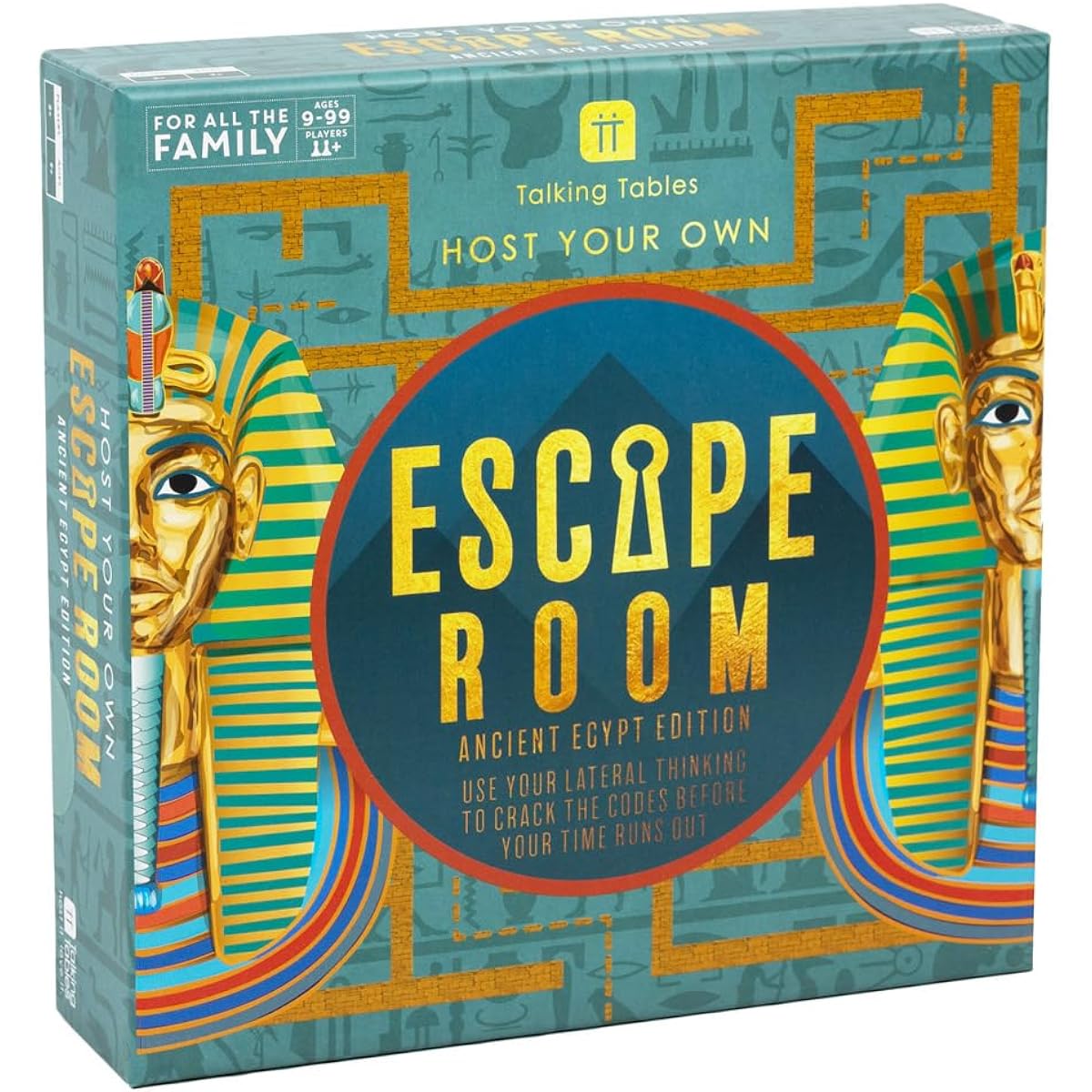 Talking Tables Egyptian Theme Escape Room Game for Kids | Solve unique puzzles and codes to escape the Pharaoh's curse | Interactive Family Game Night Ages 9+ 2+ Players Birthday Party