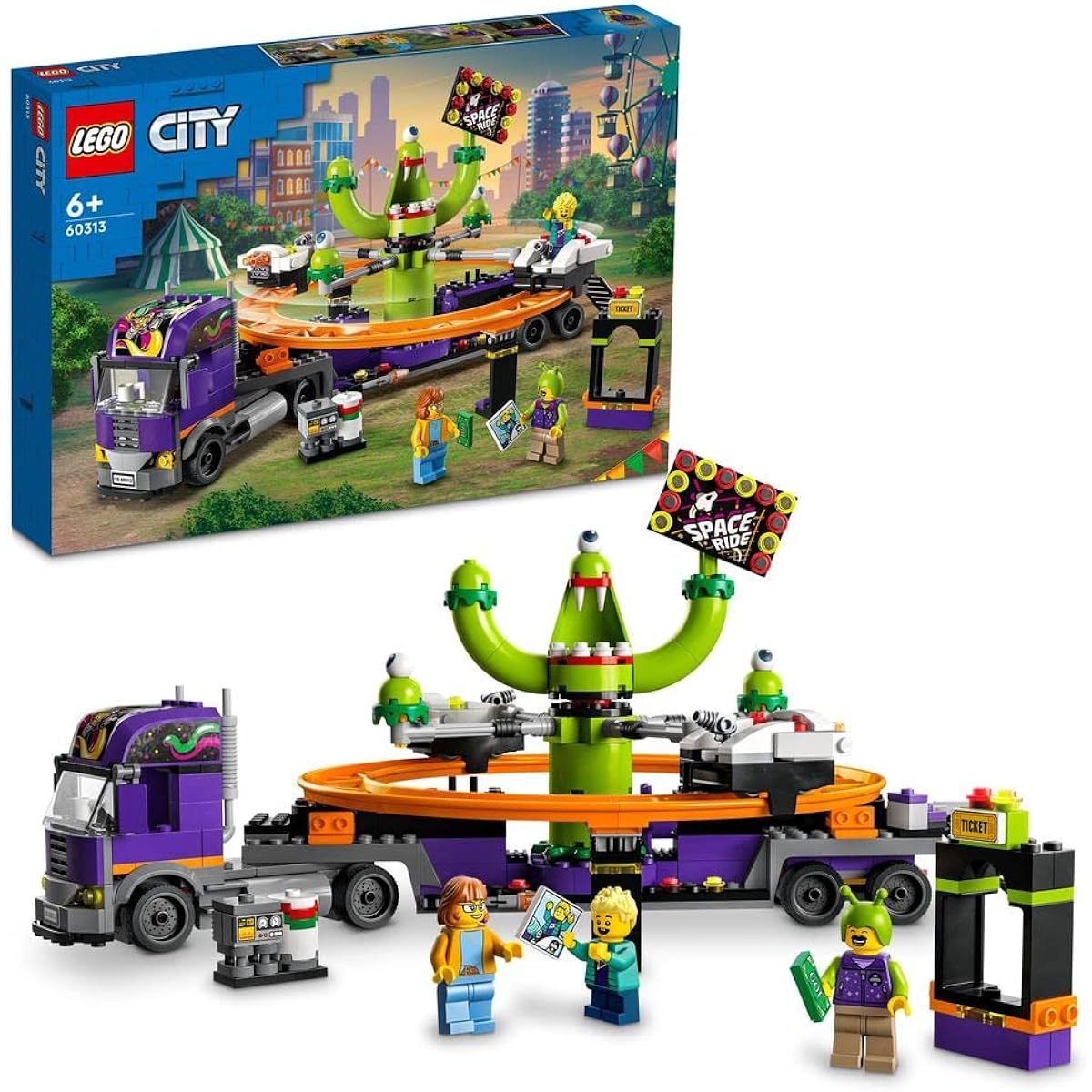 LEGO 60313 Space Ride Amusement Truck - New.