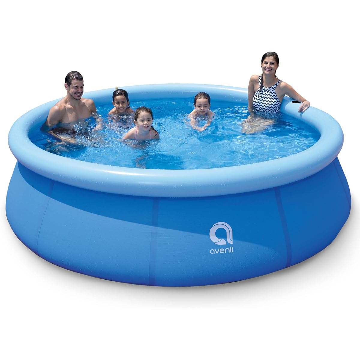 JLeisure Avenli 17807 10' x 30' 2-3 Person Capacity Prompt Set Above Ground Kids Inflatable Outdoor Backyard Kids Swimming Pool Blue
