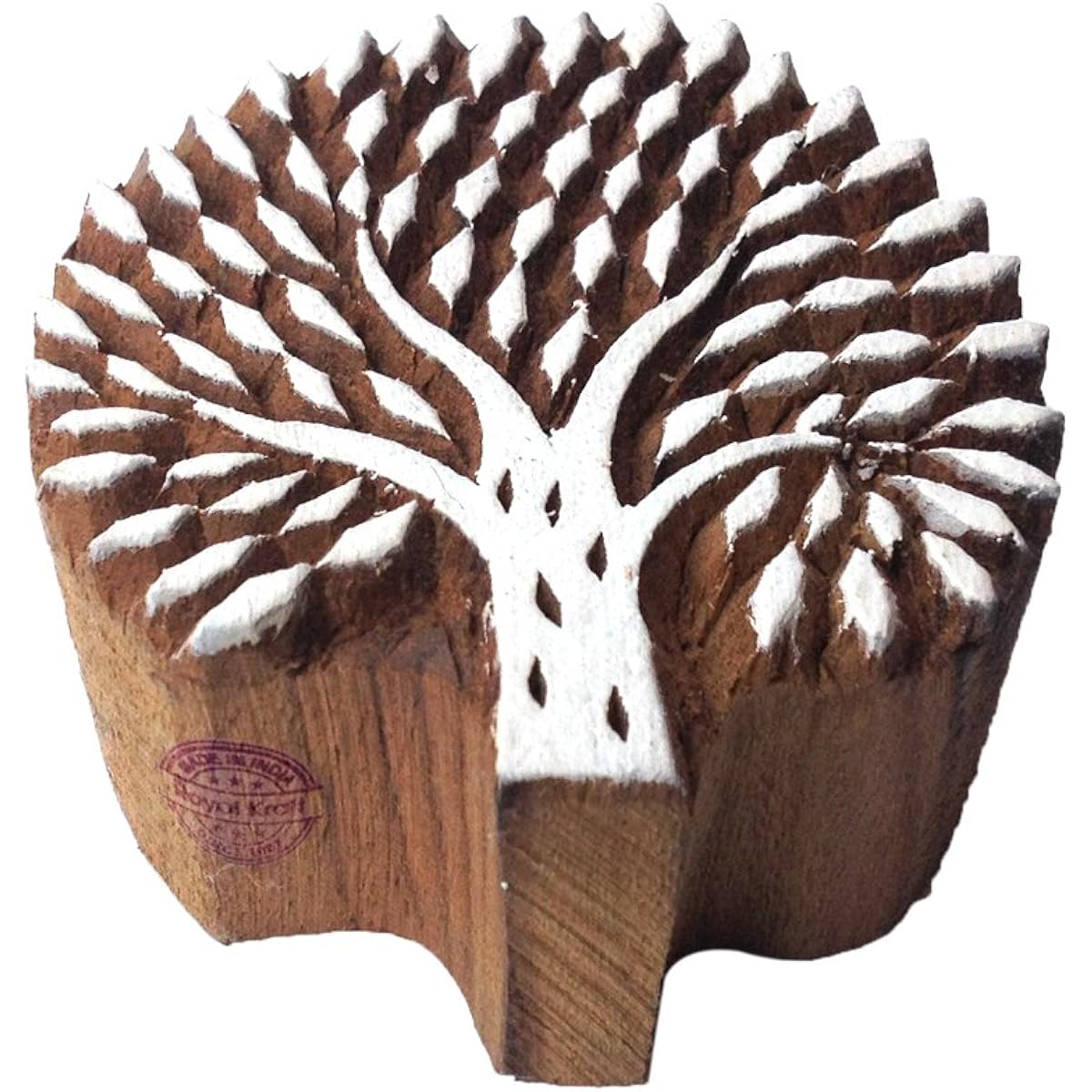 Leaf Wooden Stamp for Block Printing THGtag040 Brown THGtag040