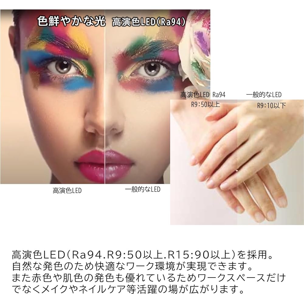 Yamada Shomei Z-LIGHT LED desk light High color rendering Ra90 Beautiful skin tone Brightness 2430Lx Alloy steel White Z-10RW