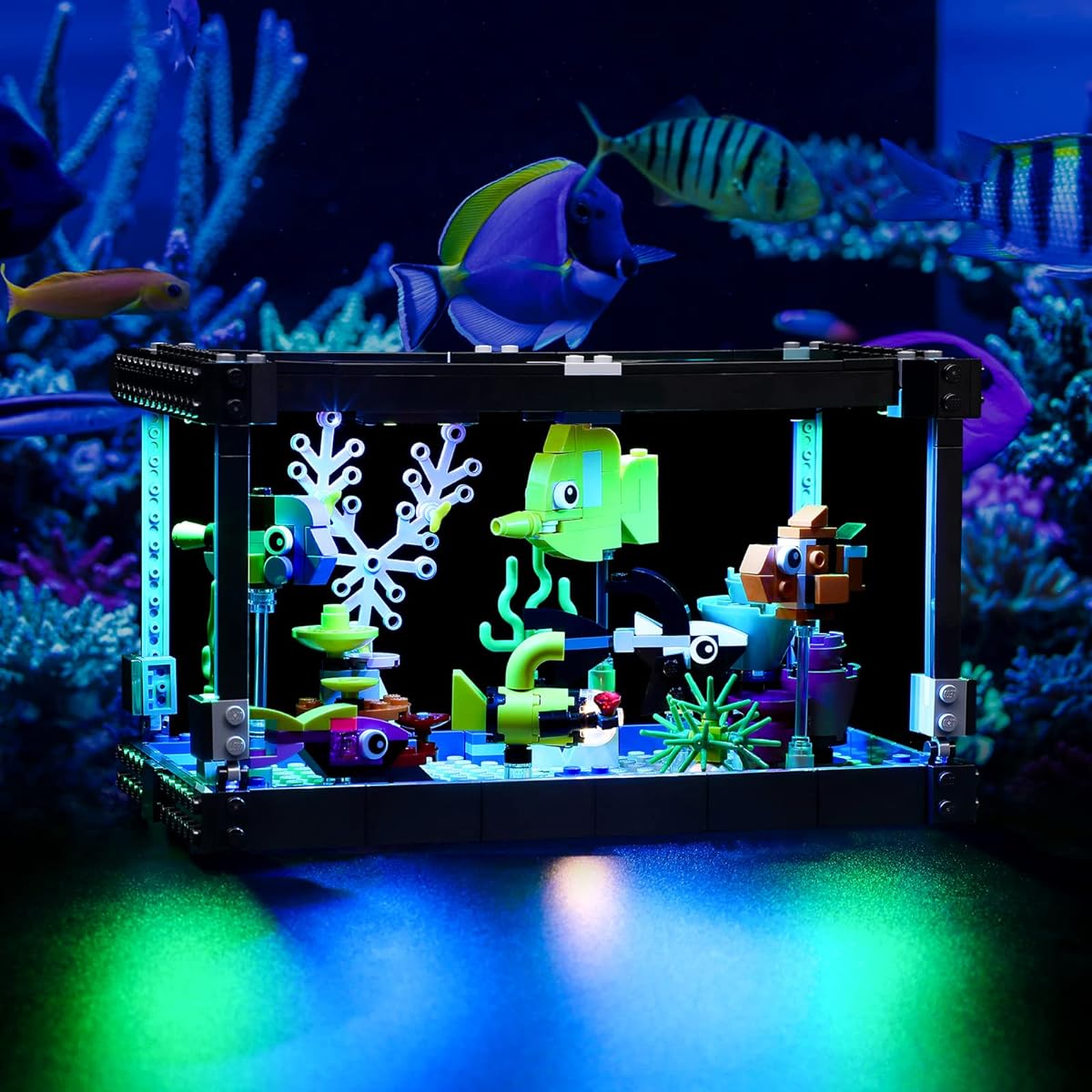 Vaodest LED Light Lego 31122 Aquarium Creator 3-in-1 Model Design and Configuration Compatible with 31122 Model (LED Light Only, Not Building Blocks Kit)