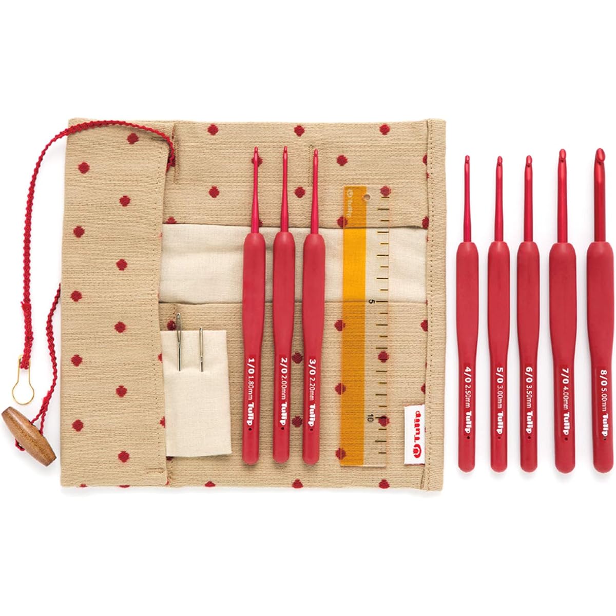 Tulip Etimo Red Cushion Grip Crochet Hook Set