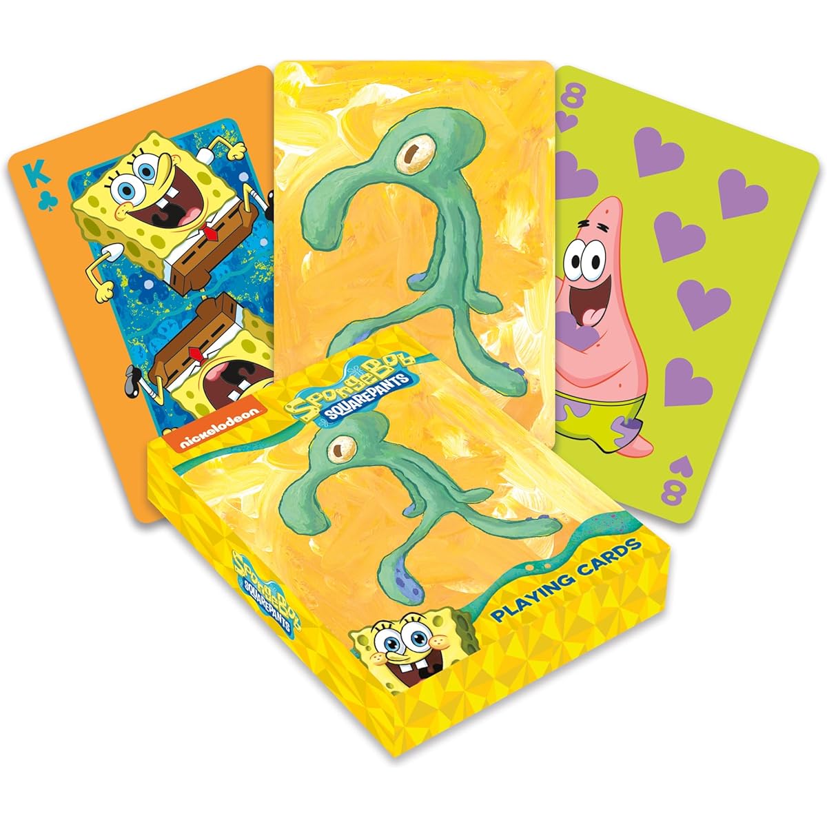 AQUARIUS Spongebob Bold & Brush Playing Cards - Spongebob Themed Card Deck for Your Favorite Card Games - Officially Licensed Spongebob Merchandise & Collectibles