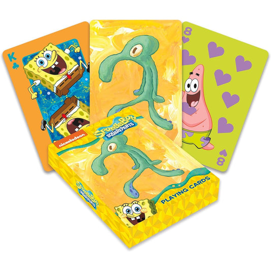 AQUARIUS Spongebob Bold & Brush Playing Cards - Spongebob Themed Card Deck for Your Favorite Card Games - Officially Licensed Spongebob Merchandise & Collectibles