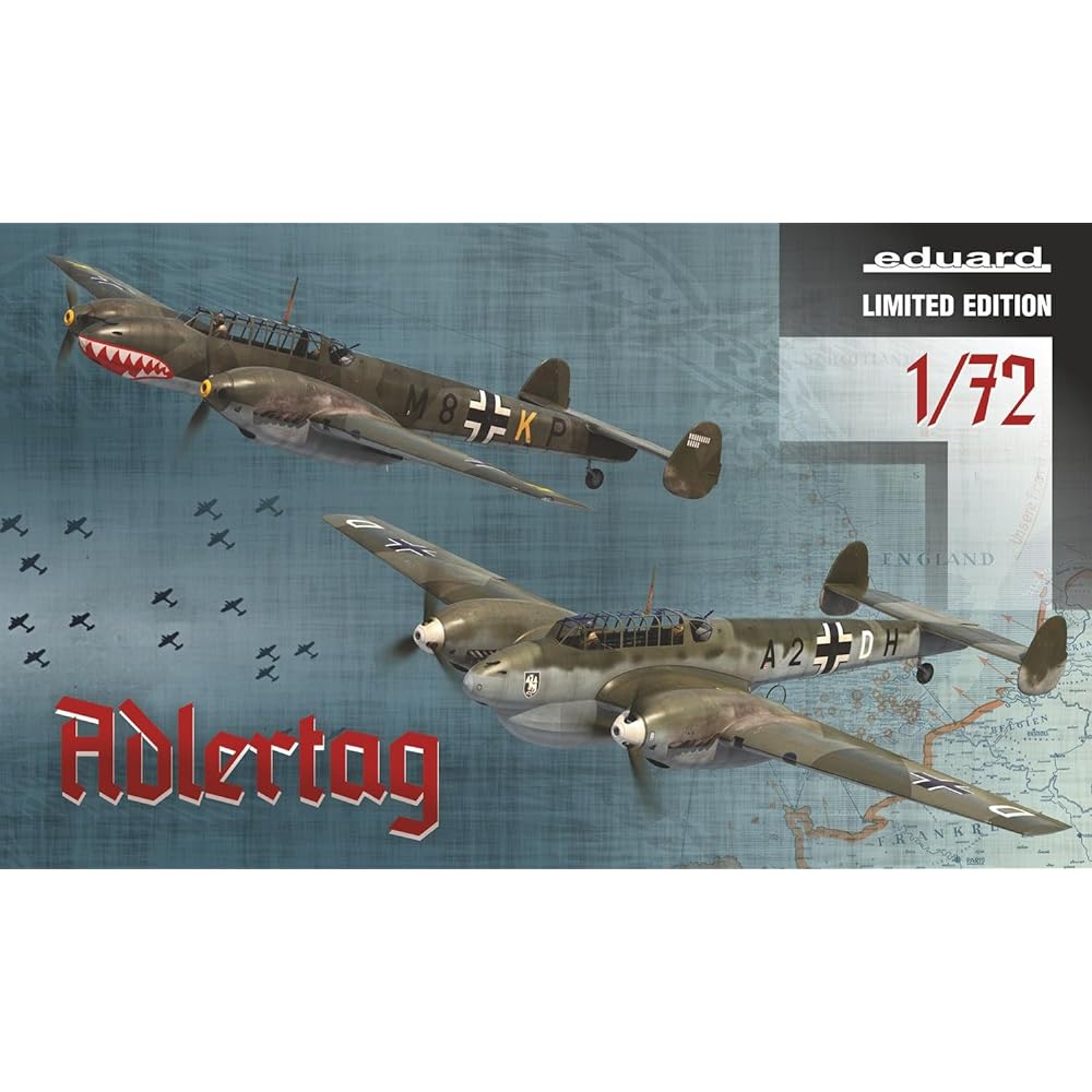 Eduard 1/72 Limited Edition Luftwaffe Bf110C/D Eagle Day Plastic Model EDU2132