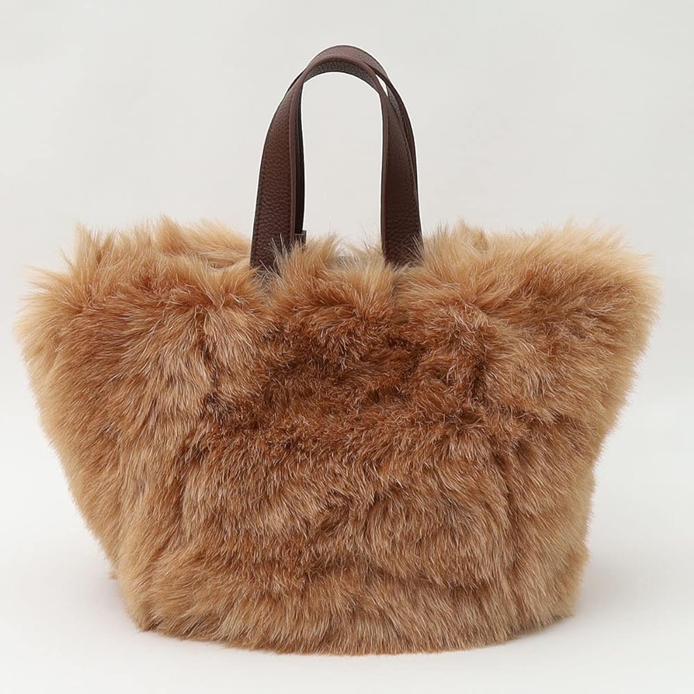 [Sameer Nasri] Tote Bag Sugar Furry Reusable Tote Bag Women's 2252211014 Camel (345)