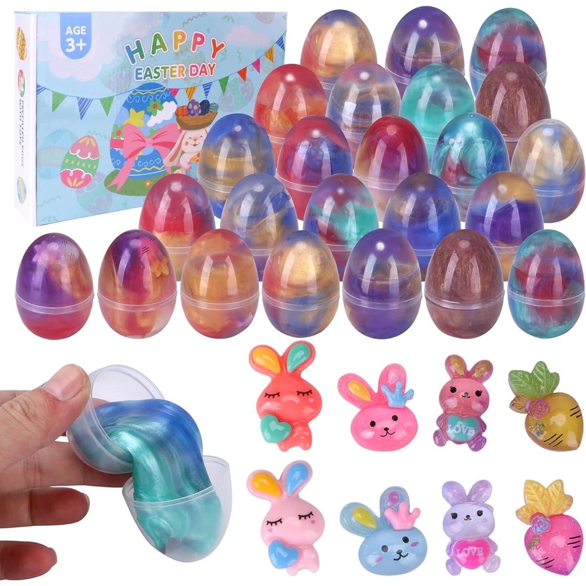 easter eggs with slime