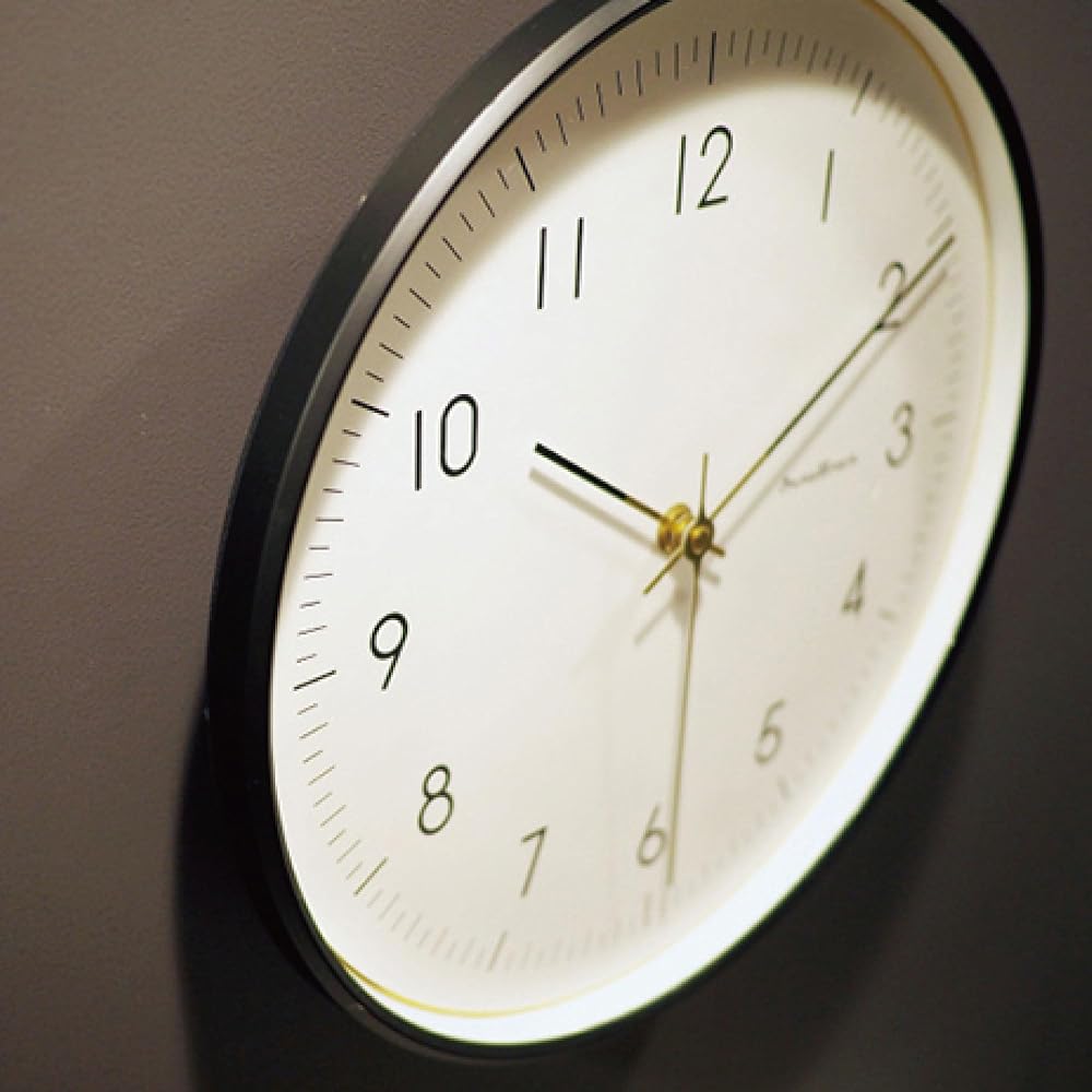 INTERFORM INC. Wall Clock Onnela CL-4022BK W30.5 x H30.5 x D4cm Sweep Movement Clock Stylish Stylish Cute Interior Wall Clock Wall Clock Simple Black