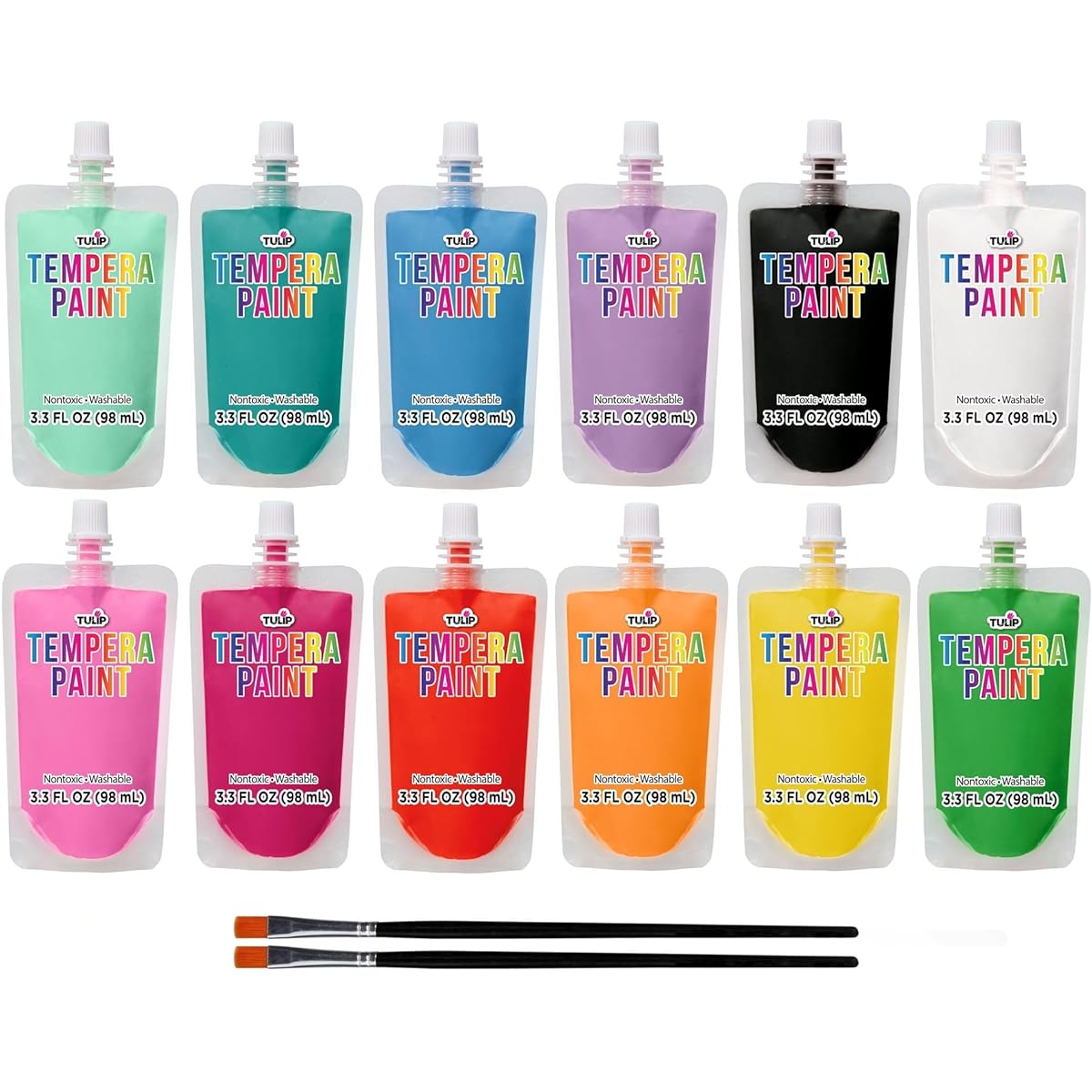 TULIP Tempera Paint 12 Color Kit for Kids