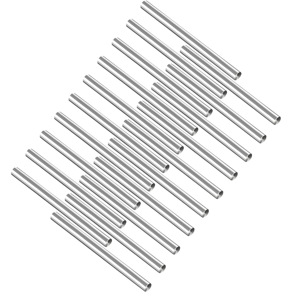 Heyiarbeit 20pcs 3 x 40mm Stainless Steel Solid Round Rod Metal Lathe Bar Stock for DIY RC Model Car, RC Helicopter Airplane, Model Ship