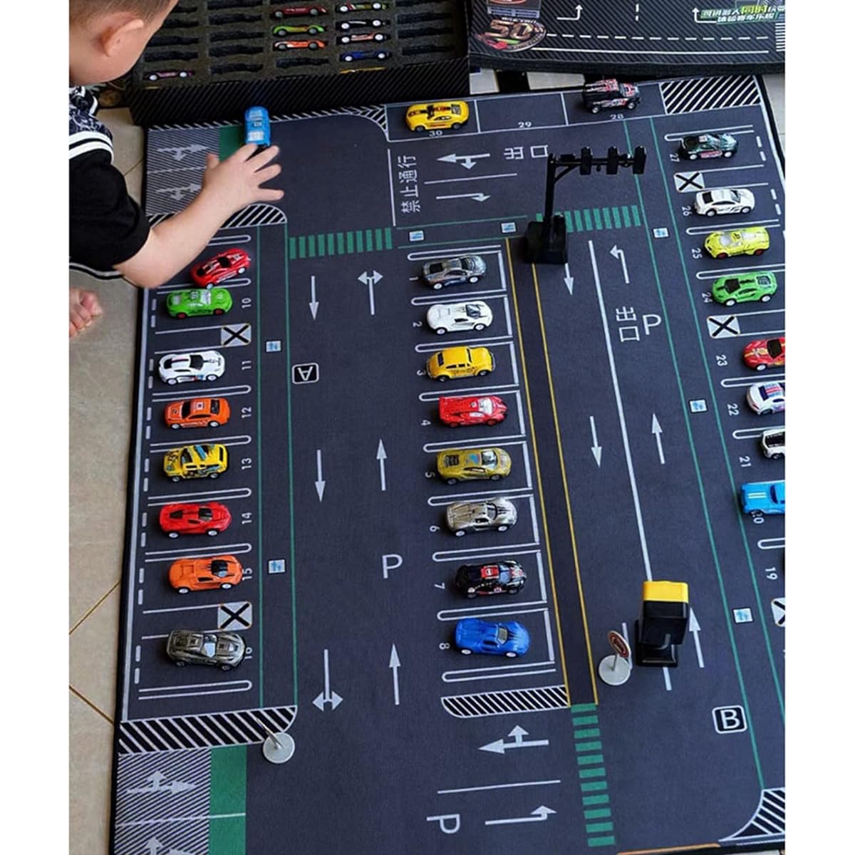 , rug mat, children's room, baby, new life, kids carpet, road pattern, games, playable, 3D pattern, washable, elementary school, kindergarten, nursery school, stylish, thin, with anti-slip, kids room, air conditioning protection, easy to clean, 120x180cm