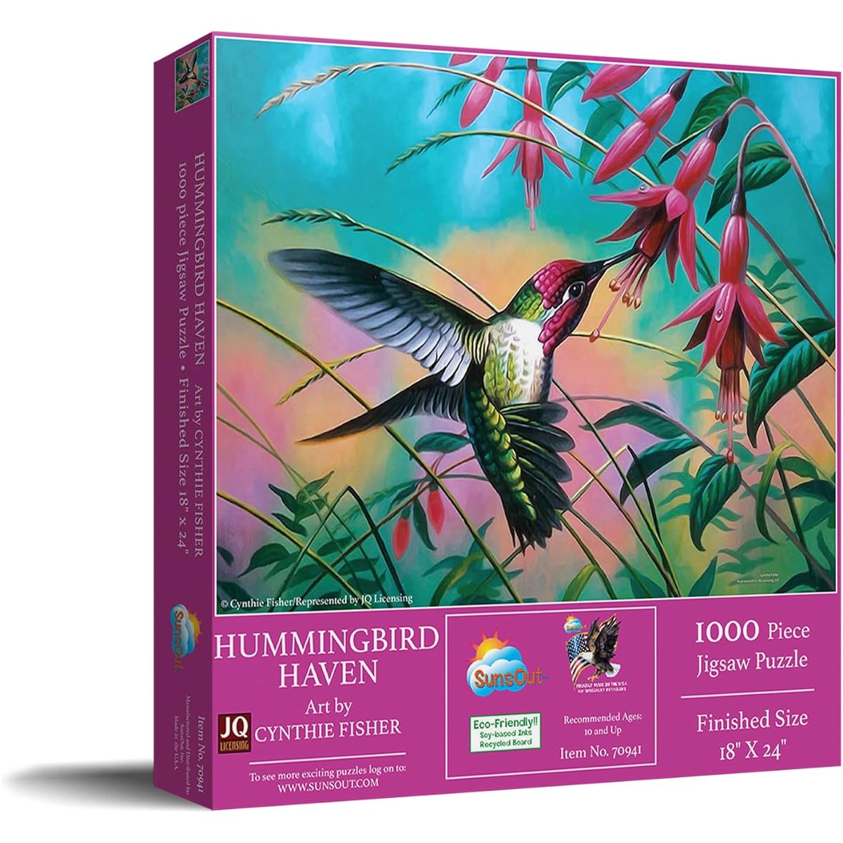 SUNSOUT INC Hummingbird Heaven 500 Piece Jigsaw Puzzle
