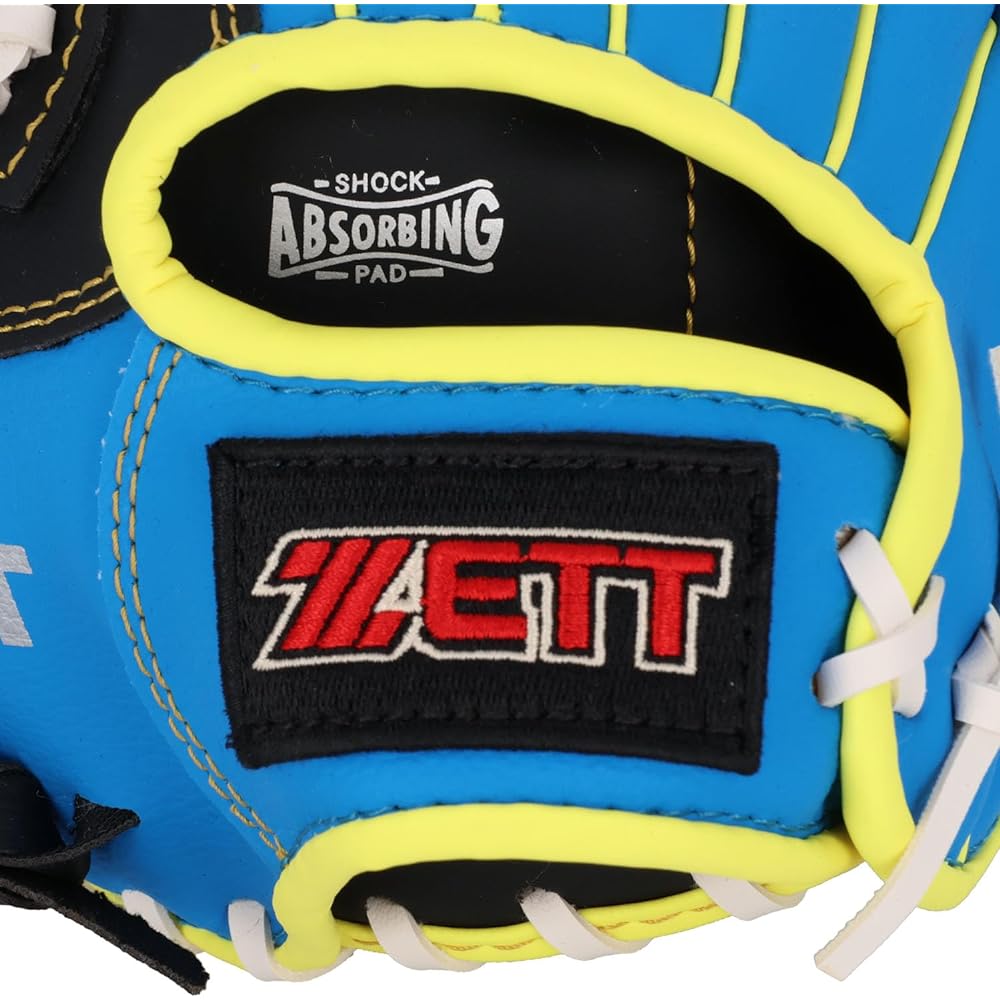 ZETT Catch Ball Gloves for Beginners with Shock Absorption Pad 10 inches 10.5 inches (for lower elementary school students)