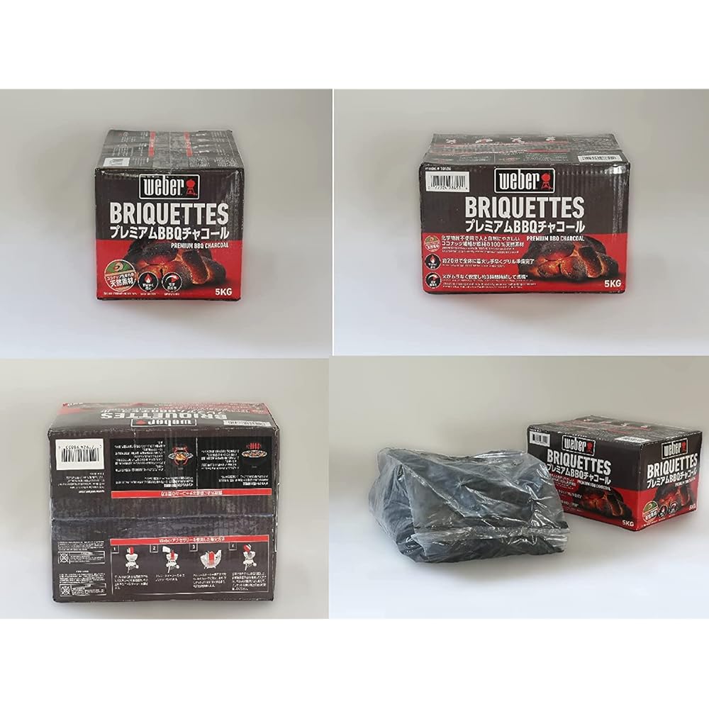 Weber Barbecue Stove BBQ Grill Fire Igniter 100% Natural Material Ignition Cubes 48 Pieces [Japanese Genuine Product]