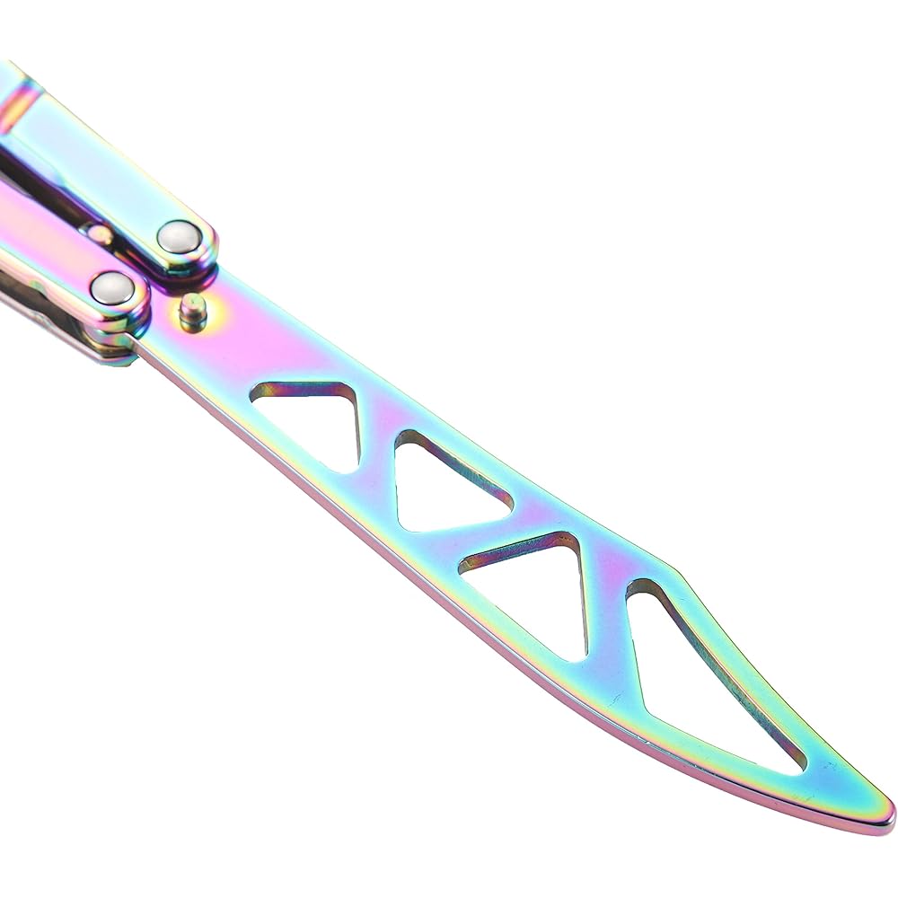 CS Foldable Butterfly Training Tool, Practice Folding Knife, Purple