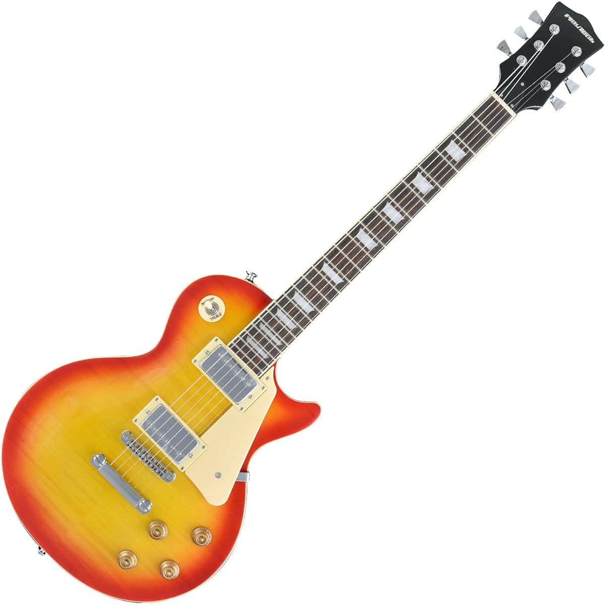 PLAYTECH Electric Guitar LP-400 Flame Top Cherry Sunburst