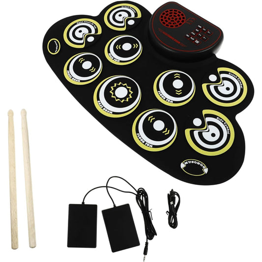 VINTORKY 1 Set Hand Wind Electronic Drum Musical Drum Toy Kids Drum Simple Drum Delicate Percussion Pedal Musical Instrument Drum Practice PVC