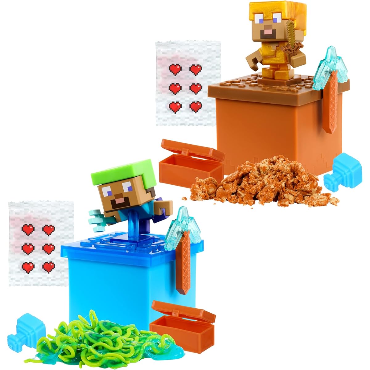 Treasure X Minecraft Sand & Sea.Overworld Minecraft Characters.Mine, Discover & Craft with 10 Levels of Adventure & 12 Mine & Craft Characters to Collect. 2 Pack