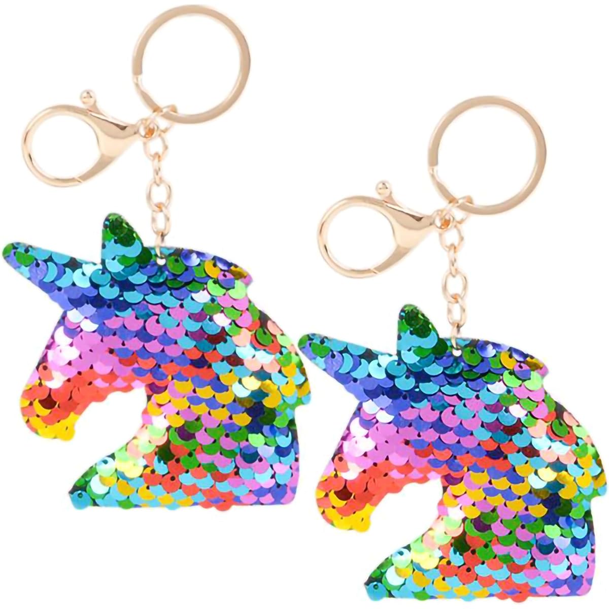 Rhode Island Novelty Flip Sequin Plush Rainbow Silver Magic Keychain KCSEUNI