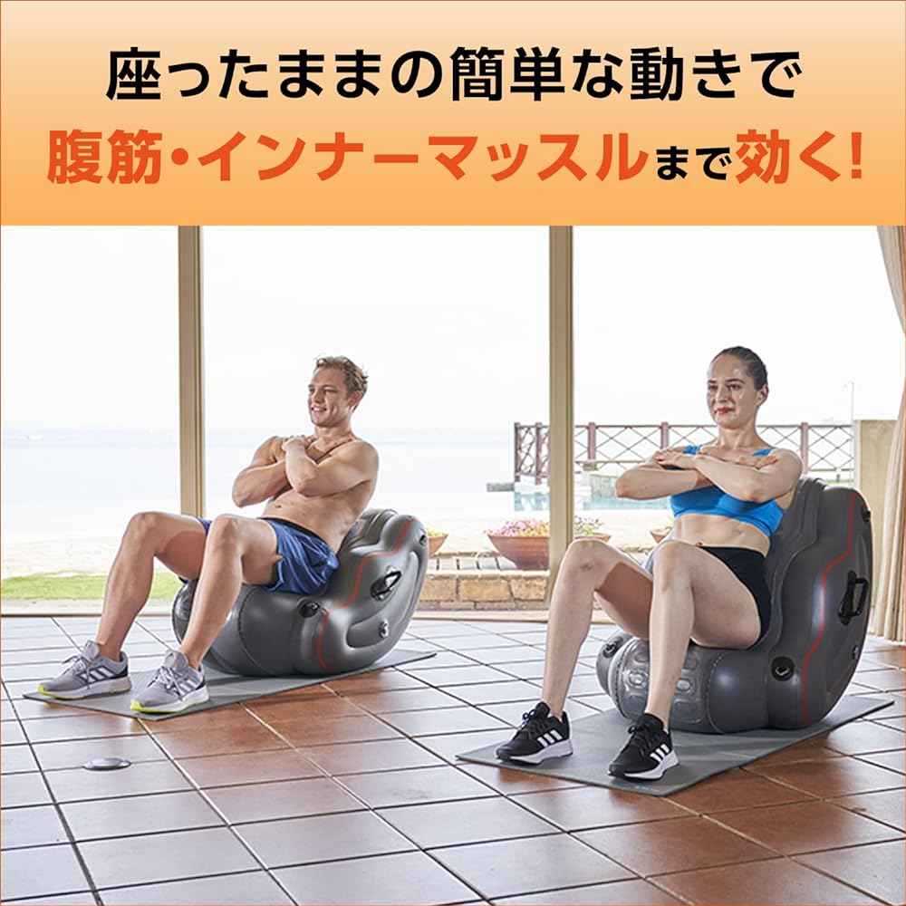 Shop Japan Fit Curve Abdominal Machine Inner Muscle with Exercise Guide FTT-AM01 [Genuine Product] Gray Medium