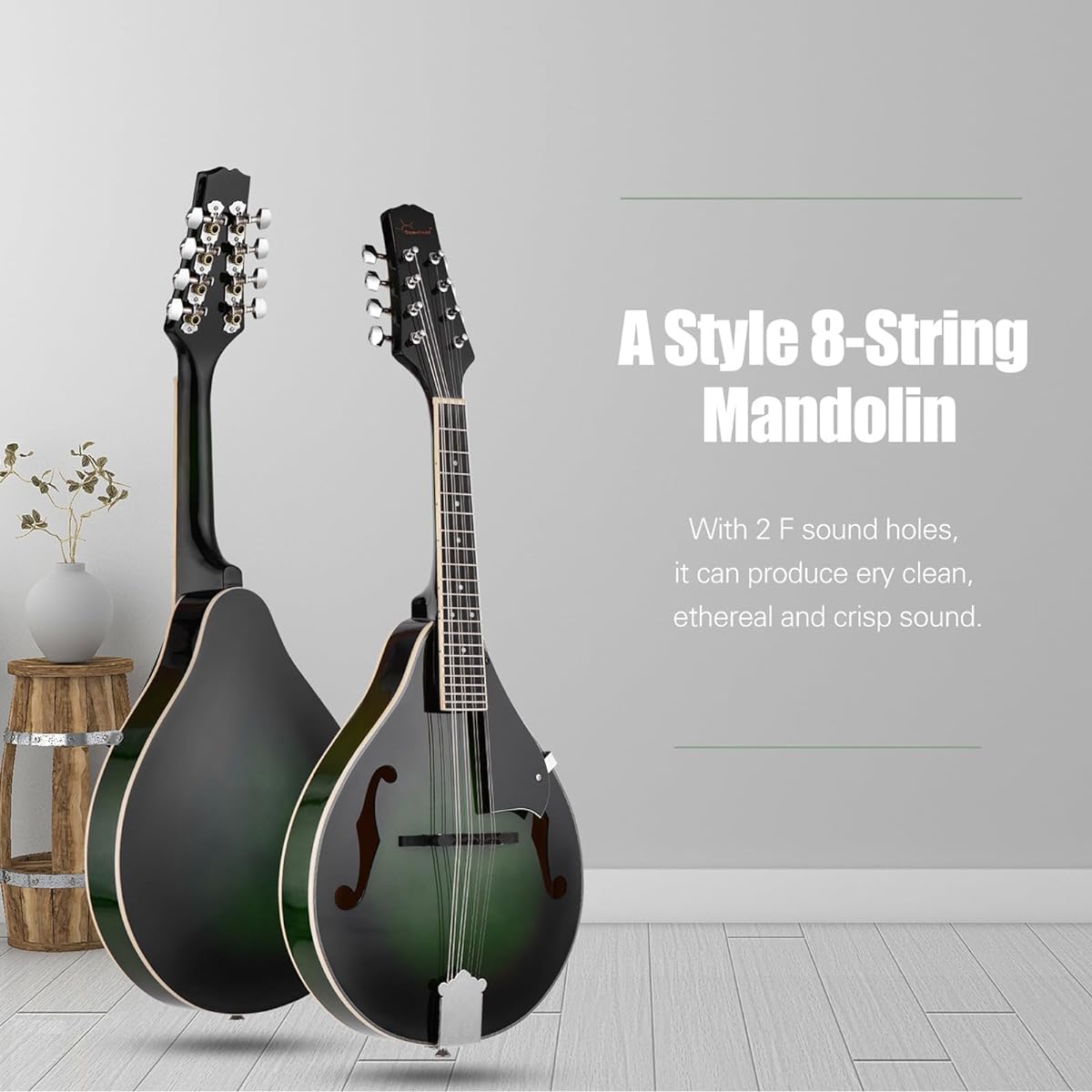 fangzi Mandolin Musical Instrument Mandolin A Style 8 Strings Basswood Body Engineer Wooden Fingerboard Adjustable String Instrument