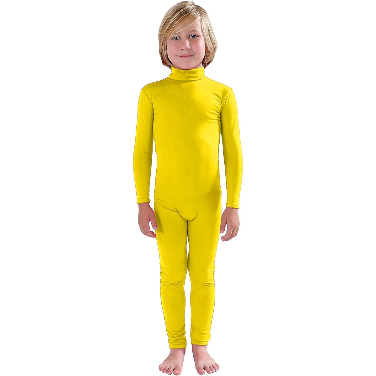 Full Bodysuit Kids Dancewear Without Gloves and Socks Solid Color Spandex Zentai Children Unitard