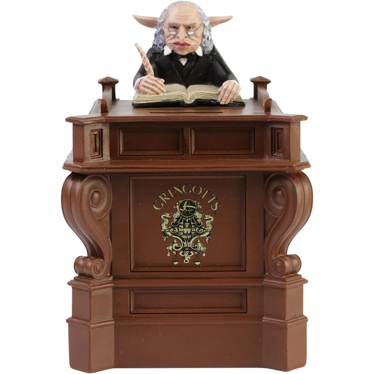 Enesco 6007108 Harry Potter Wizarding World Gringotts Goblin Coin Bank 7.2 Inch Multicolor